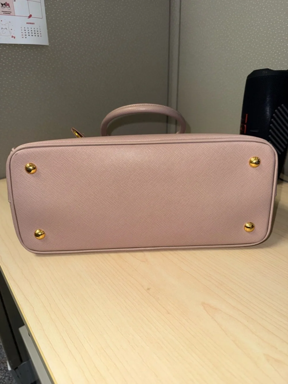 Prada Blush Pink Saffiano Double-Handle Satchel cammeo lux tote